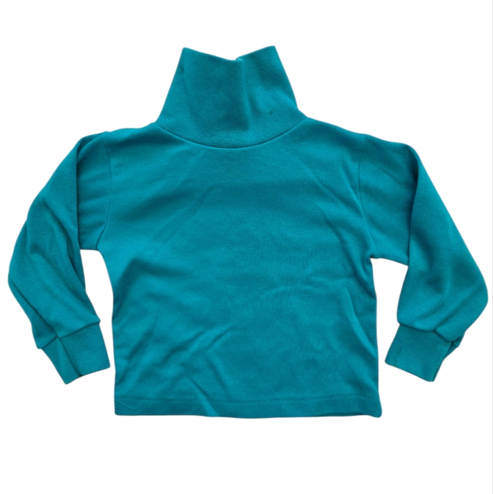 Vintage 1990s Turquoise/Teal Turtleneck Shirt